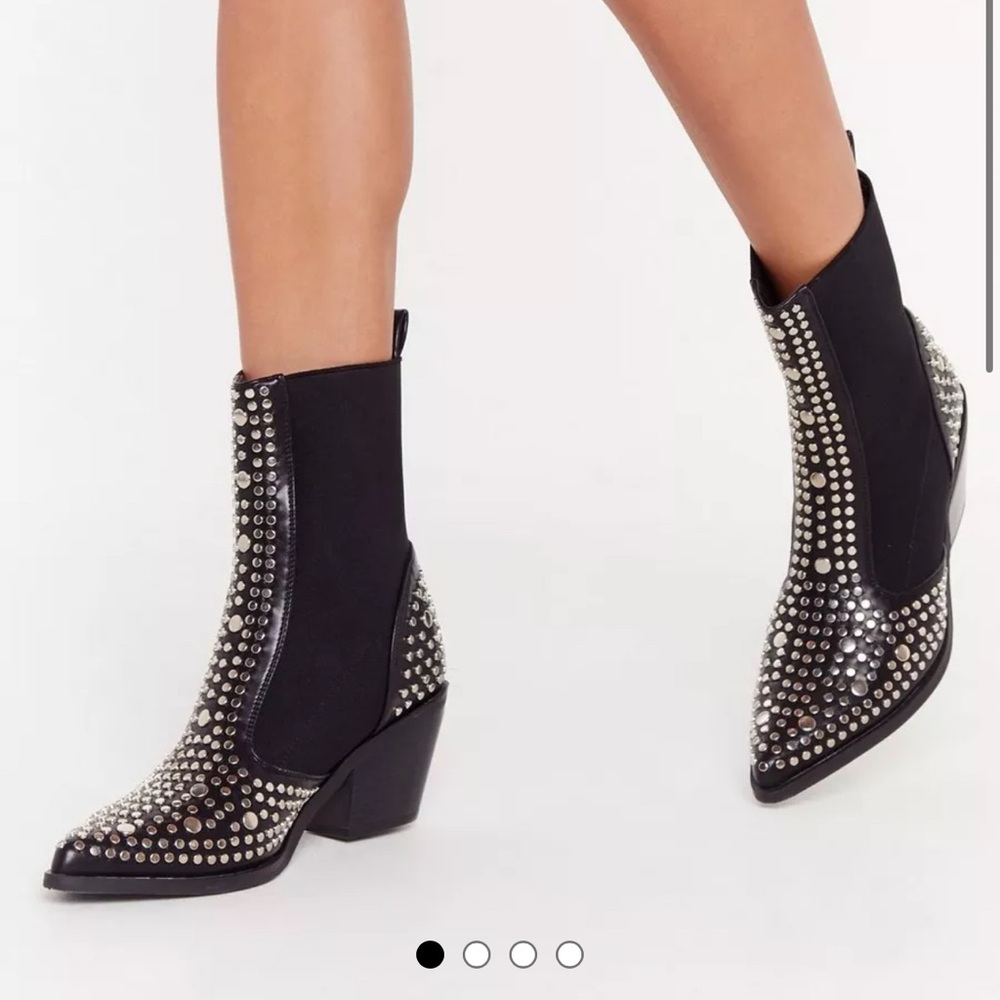 Nasty Gal Studded Western Boot